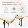 TexDeko Bierbankauflage 220x25x4cm mit Reißverschluss Creme Produktbild-Vorschau 3