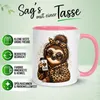 Tasse Faultier – „Leoparden Style“ – lustiger Geschenk Produktbild-Vorschau 2