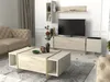 Couchtisch Veyron mit Tür und seitlichen Ablagen in beiger Produktbild-Vorschau 4