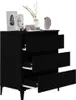 vidaXL Credenza nera 60x35x70 cm materiale a base di legno Anteprima dell’immagine prodotto 4
