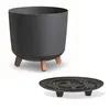 Blumentopf mit Füßen Weiß matte Pflanzkübe D 30 cm  Produktbild-Vorschau 2