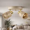 LUXOLAR - LED Deckenleuchte 2-flammig Creme/Gold E27 60W - Produktbild-Vorschau 3