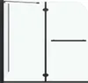vidaXL Attacco da bagno 2 pieghevole ESG 120x68x130 cm nero Anteprima dell’immagine prodotto 3