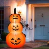 Nafukovací dekorace na Halloween ve tvaru dýně s LED Náhled obrázku produktu 5