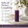 Candela LED Deluxe Homeart con funzione timer viola scuro Anteprima dell’immagine prodotto 7
