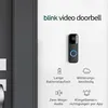 A Blink video doorbell is shown with feature descriptions. Produktbild-Vorschau