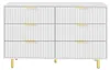 Kommode mit 6 Schubladen, elegantem Prägedesign, goldenen Produktbild-Vorschau 16