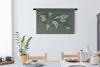 MuchoWow® Wandteppich Wandbehang Weltkarte - Grau - Weiß Produktbild-Vorschau 4