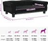 vidaXL Letto per cani nero 95x55x30 cm in Pelle finta Anteprima dell’immagine prodotto 7