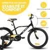 HILAND 20 Zoll Kinderfahrrad mit Stützrädern Handbremse Produktbild-Vorschau 2