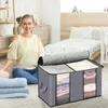 Grand meuble de rangement pour literie et vêtements, gris, Voir les images du produit 15