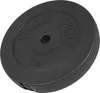 A black weight plate with embossed text and weight marking. Náhled obrázku produktu