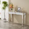 WISFOR Table console miroir, Table console argent verre Voir les images du produit 6