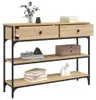 vidaXL Table console chêne Sonoma 100x25x75 cm bois Voir les images du produit 4
