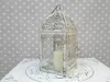 Laterne Windlicht Weiß Eisen Metall  Schmetterling Shabby Produktbild-Vorschau 8