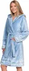 Moraj | Damen Morgenmantel Kurz mit Kapuze | Warmer Fleece Produktbild-Vorschau 2