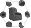vidaXL Fotel Relax elektryczny ciemnoszary materiał Podgląd zdjęcia produktu 9