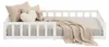 Homestyle4u Kinderbett 90x200 mit Rausfallschutz Weiß mit Produktbild-Vorschau 8
