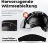 Marketing image showing a black safety helmet with a visor and a sweatband, highlighting its ventilation features. Náhľad obrázku produktu