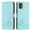 Custodia in pelle per Motorola Edge 30 Neo, dolce gatto Anteprima dell’immagine prodotto 2