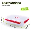 Vorratsdose für Lebensmittel (2000 ml) - Rot - Produktbild-Vorschau 3