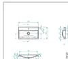 Technical drawing with dimensions of a sink. Náhled obrázku produktu
