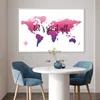 MuchoWow® Poster Weltkarte - Rosa - Kompass 120x80 cm - Produktbild-Vorschau 5