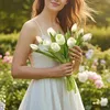 Tulpen Künstlich wie echt, Tulpenstrauß mit 6 Tulpen und 4 Produktbild-Vorschau 5