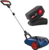 A cordless lawnmower with a battery and charger, displayed against a white background. Produktbild-Vorschau