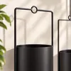 Blumenampel 2er Set Schwarz aus Metall – Pflanzenampel für Produktbild-Vorschau 6