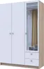 A three-door wardrobe with a mirror and two drawers, shown against a white background. Náhľad obrázku produktu