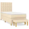 The Living Store Boxspringbett mit Matratze Creme 80x200 cm Produktbild-Vorschau 3