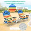 COSTWAY 2 Strandstühle und Tisch Set mit verstellbarer Produktbild-Vorschau 2
