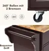 COSTWAY Wózek kuchenny na kółkach, wózek kuchenny do Podgląd zdjęcia produktu 4