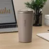 Thermobecher Edelstahl 480ml Kaffee Becher Trinkbecher Strohhalm isoliert Vinsun Produktbild-Vorschau