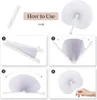 24x Weiße Papier Handfächer für Hochzeit Gäste & Deko Produktbild-Vorschau 7