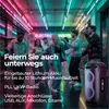 People dancing and enjoying music in a neon-lit environment, with a speaker visible. Produktbild-Vorschau