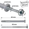 A product image showing a wall plug and screw with dimensions and quantity information. Náhľad obrázku produktu