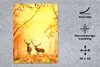 MuchoWow® Mauspad Mousepad Natur - Ölfarbe - Hirsche - Produktbild-Vorschau 2