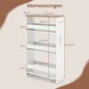 COSTWAY, carro auxiliar de 20 cm, con 4 niveles, ideal para Vista previa de la imagen del producto 3