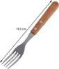 Steakgabeln mit Holzgriff, 6er-Set Produktbild-Vorschau 5