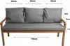 Coussins pour banc de jardin Gris | Coussin d'assise Voir les images du produit 3