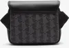 A black and gray messenger bag with a geometric pattern. Anteprima dell’immagine prodotto