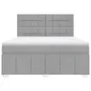 vidaXL Boxspringbett mit Matratze Hellgrau 180x200 cm Stoff Produktbild-Vorschau 6