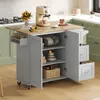 Isola da cucina mobile Merax con piano di lavoro Anteprima dell’immagine prodotto 3