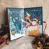 An open advent calendar with a festive, humorous Christmas theme, featuring Santa Claus and winter imagery. Náhled obrázku produktu