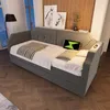 Letto imbottito Merax, divano letto 90x200 cm con luce di Anteprima dell’immagine prodotto 3
