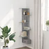vidaXL Wand-Eckregal Grau Sonoma 36,5x36,5x140 cm Produktbild-Vorschau 3