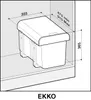 Ekotech EKKO.20 poubelle noire 2x16L pour armoire 40 cm Voir les images du produit 5