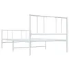 vidaXL Bettgestell mit Kopf- und Fußteil Metall Weiß 90x190 Produktbild-Vorschau 9